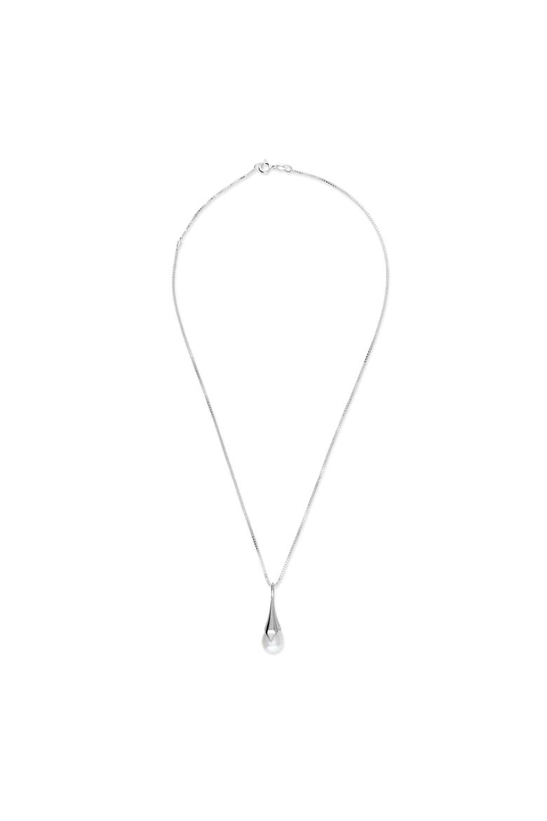 Royal Pearl Calla Lily Pendant, Alternate, color, Sterling Silver