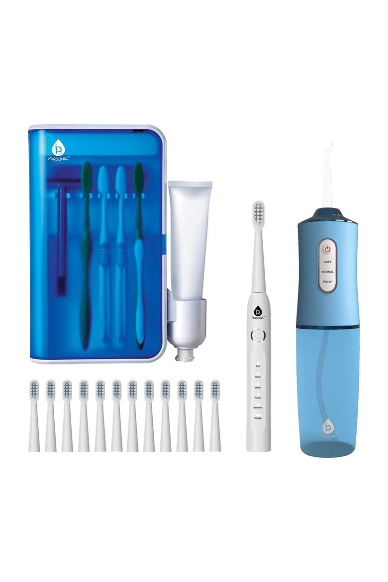 Sonic Toothbrush, Water Flosser & UV Sanitizer, Main, color, Blue