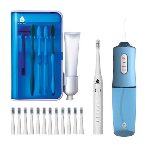 Complete Oral Care Bundle - Sonic Toothbrush, Water Flosser & UV Toothbrush Sanitizer