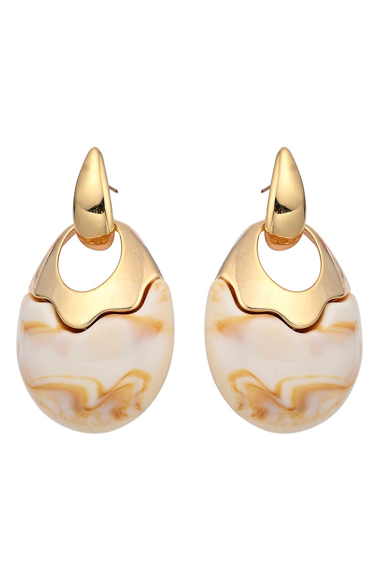 EYE CANDY LOS ANGELES Johanna Statement Drop Earrings, Alternate, color, Gold