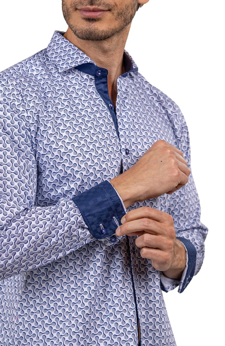 Maceoo Einstein Ascension 0274 Contemporary Fit Button-Up Shirt, Alternate, color, Blue