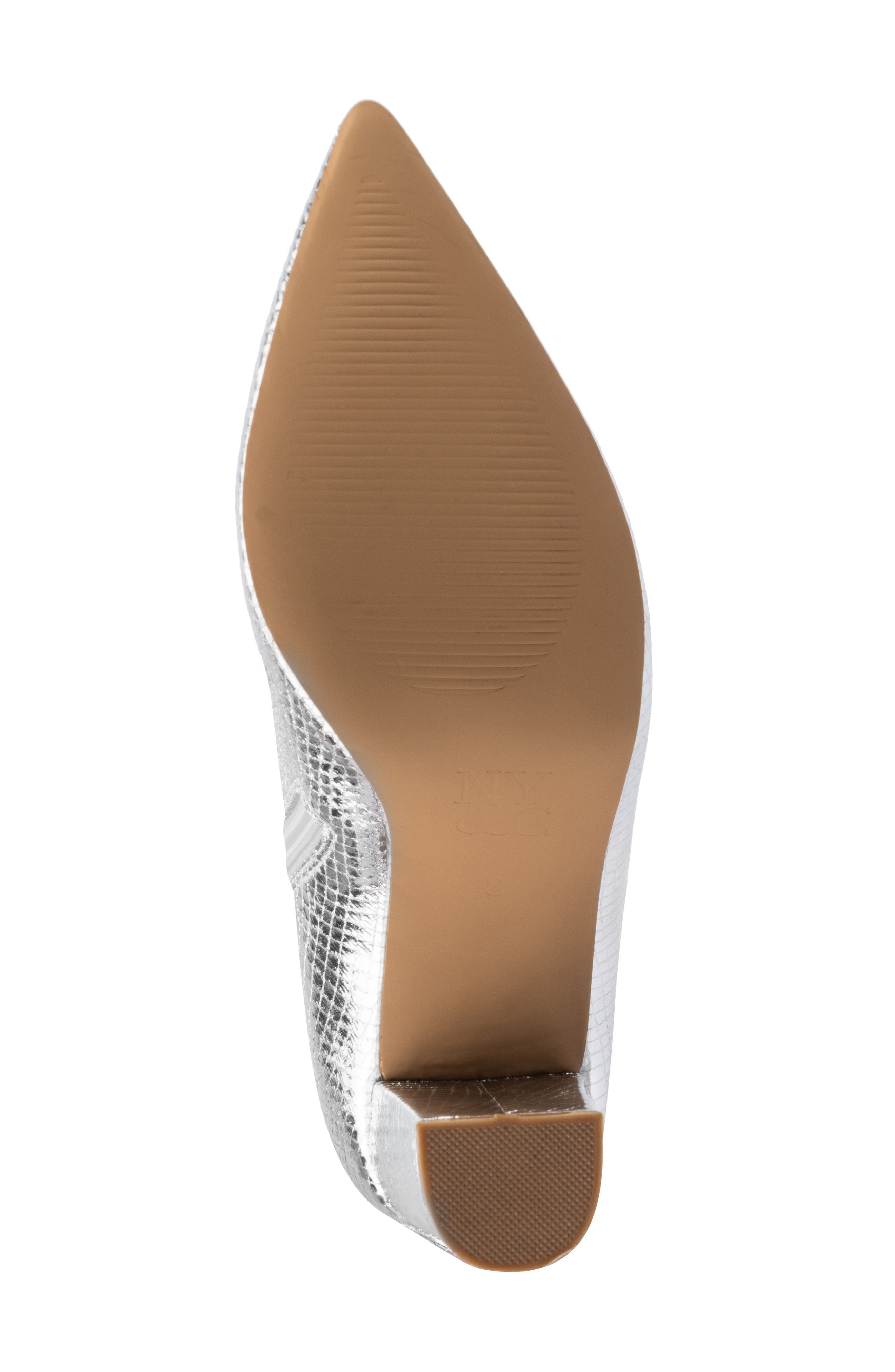 NEW YORK AND COMPANY Earla Ruched Shaft Boot, Alternate, color, Silver Metallic