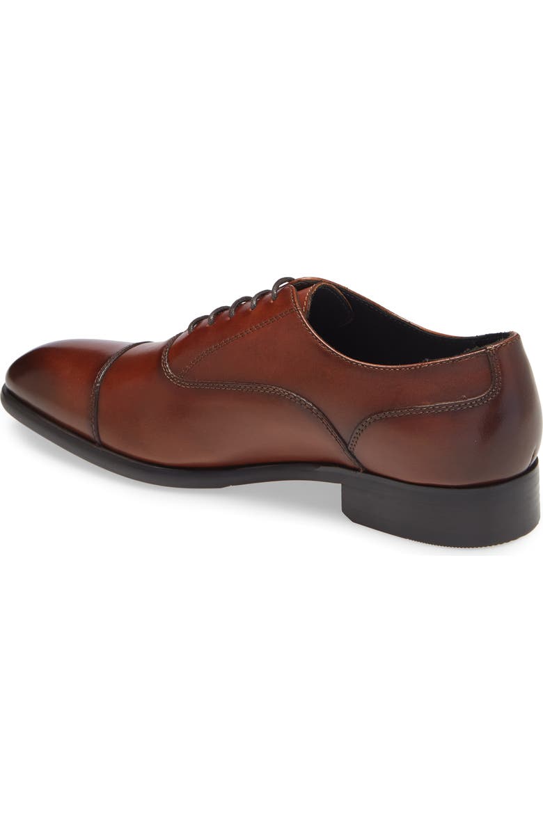 Nordstrom Dane Cap Toe Oxford, Alternate, color, Brown Leather