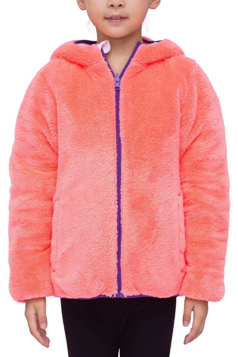 Kids' Reversible Soft Fleece Jacket, Alternate, color, Rose quartz gradient
