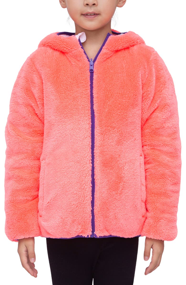 Rokka&Rolla Kids' Reversible Soft Fleece Jacket, Alternate, color, Rose Quartz Gradient