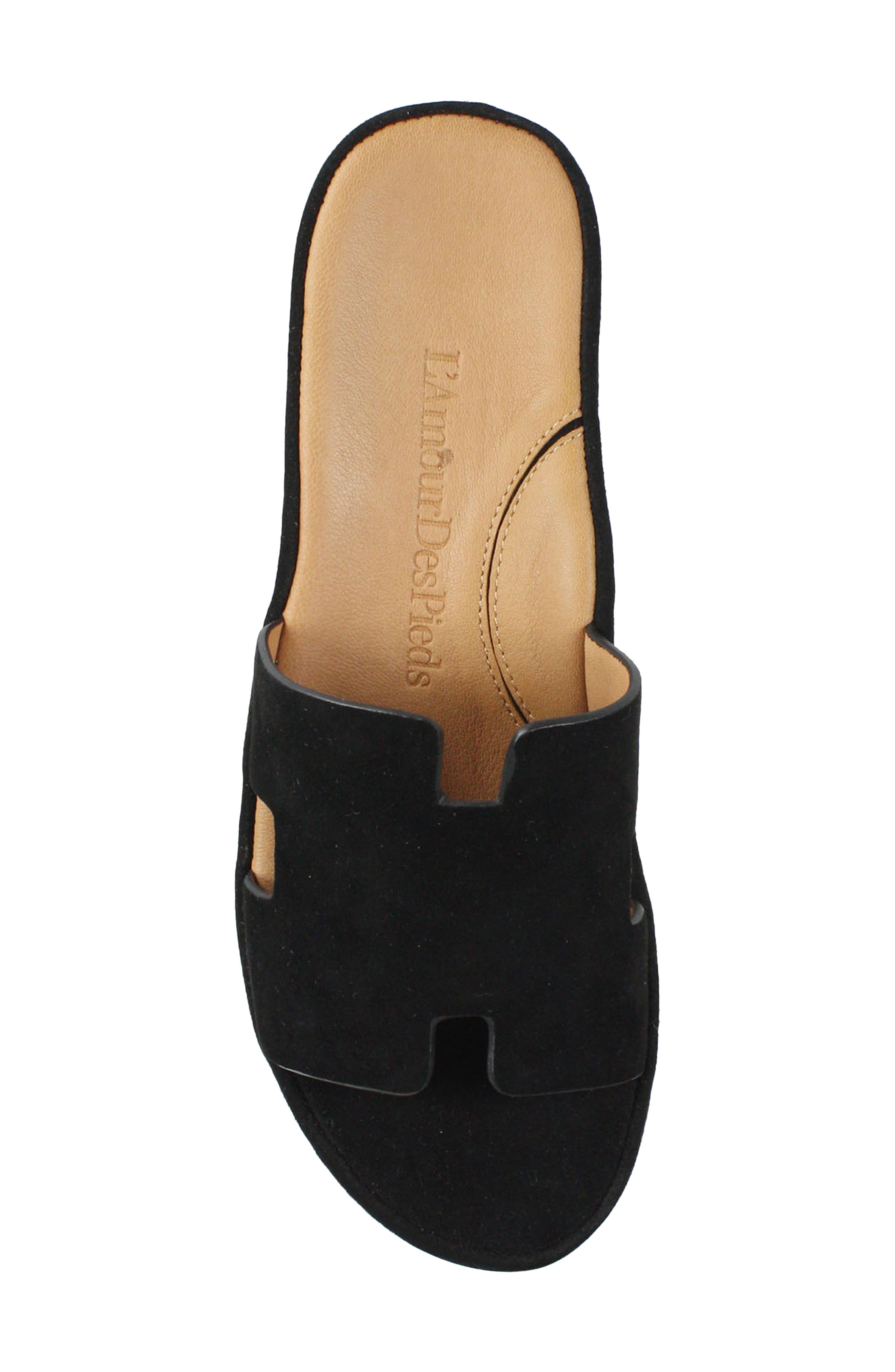 L'Amour des Pieds Catiana Platform Sandal, Alternate, color, Black Kidsuede