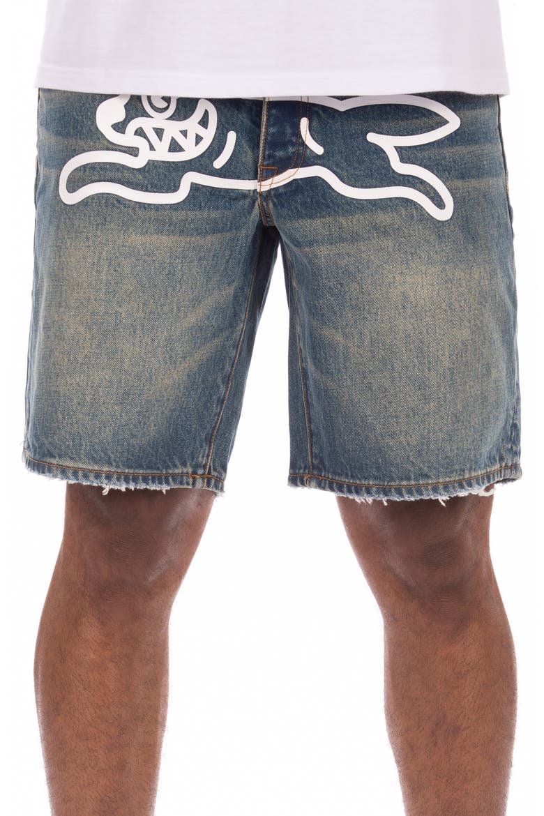 Blueberry Yogurt Denim Shorts, Alternate, color, BLUE SHADE