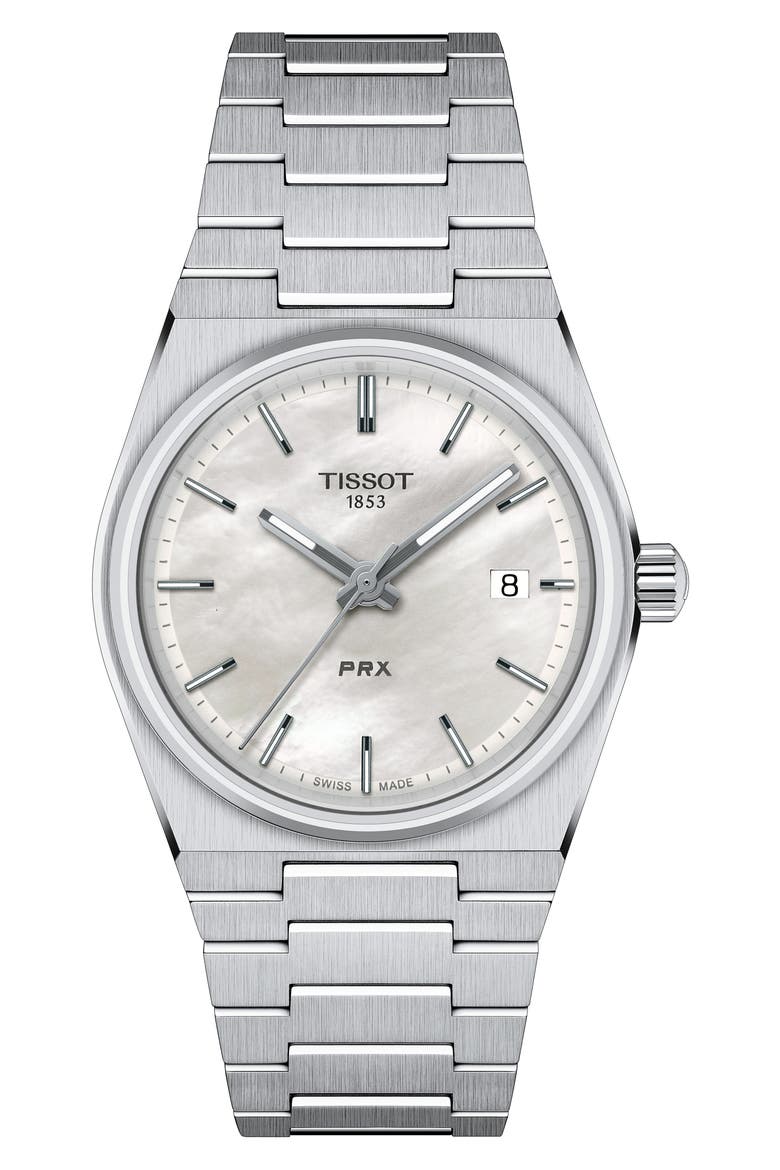 PRX Bracelet Watch, 35mm, Main, color, WHITE MOTHER OF PEARL