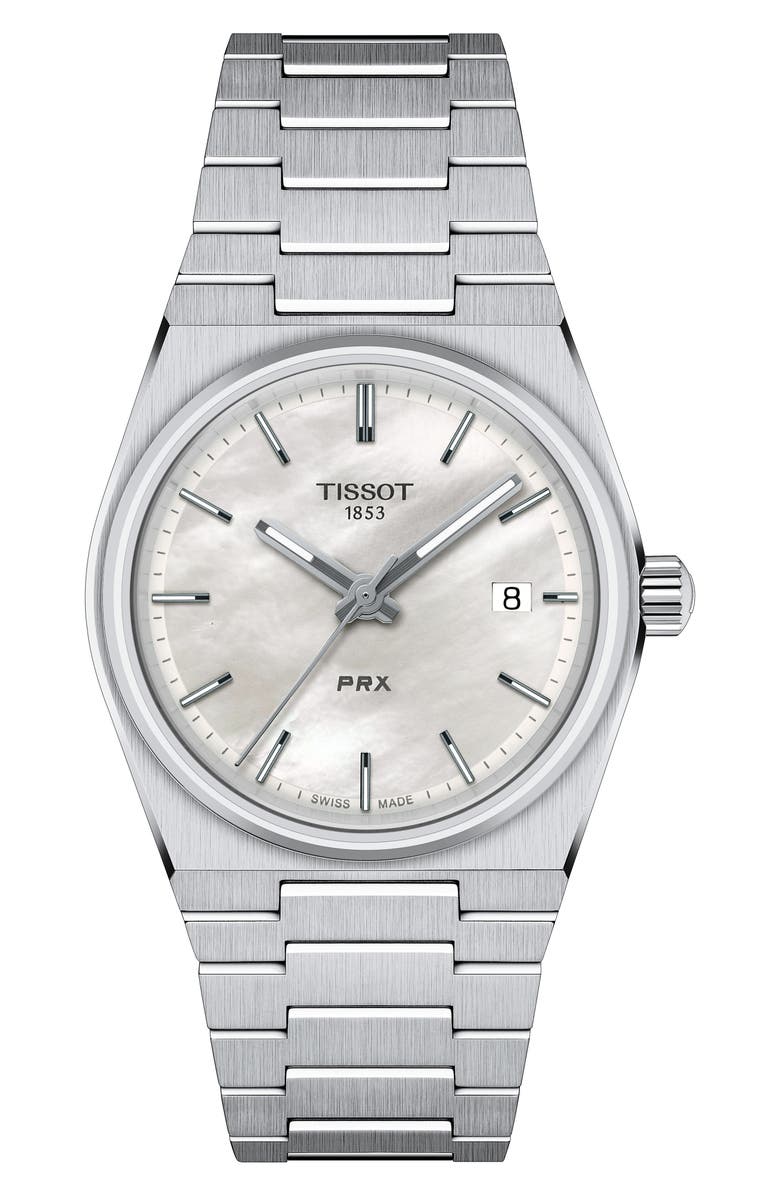Tissot PRX Bracelet Watch, 35mm, Main, color, White Mother Of Pearl