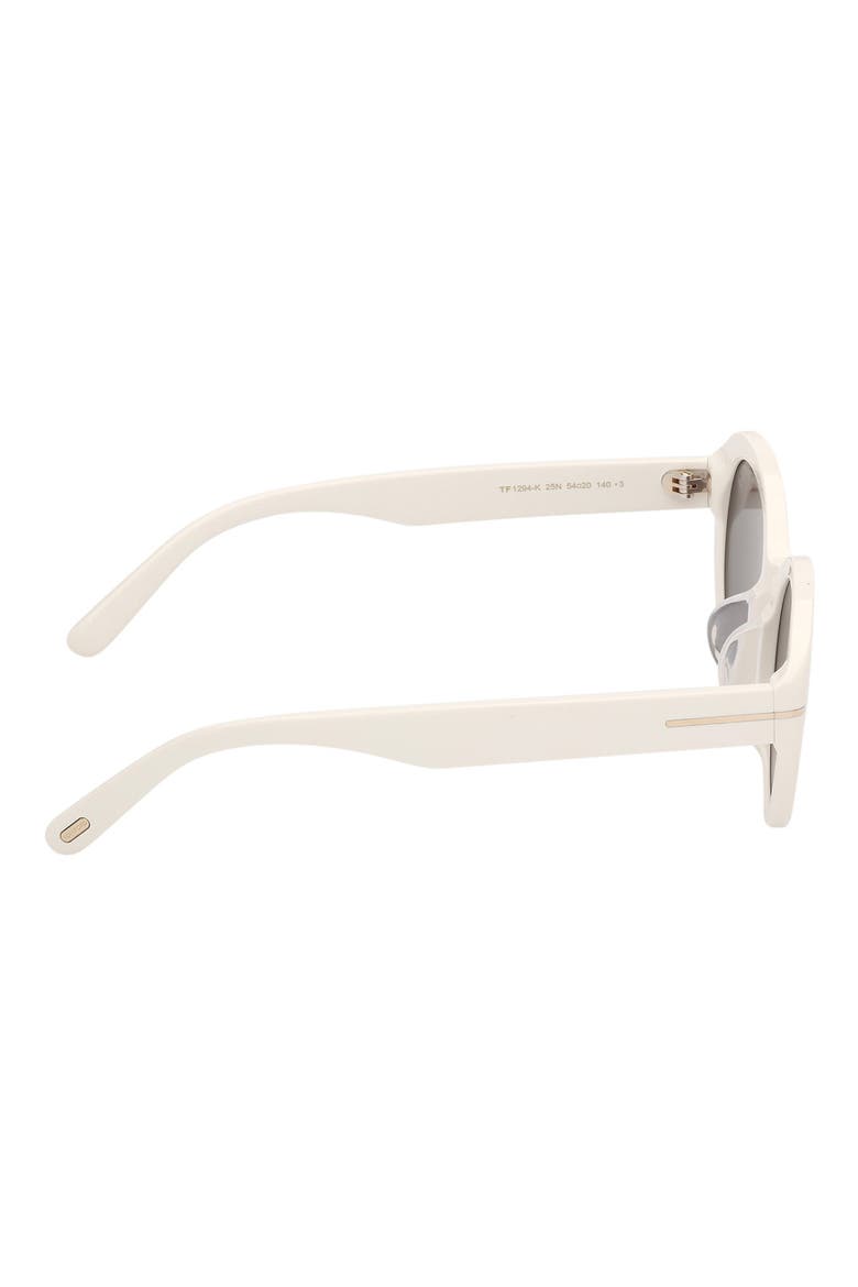 Jasmin 54mm Oval Sunglasses, Alternate, color, SHINY WHITE