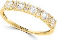 EFFY 14K Gold Plated Sterling Silver White Sapphire Band Ring