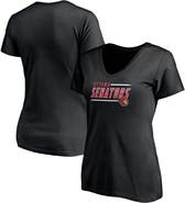 FANATICS Women's Fanatics Branded Black Ottawa Senators Plus Size Mascot In Bounds V-Neck T-Shirt