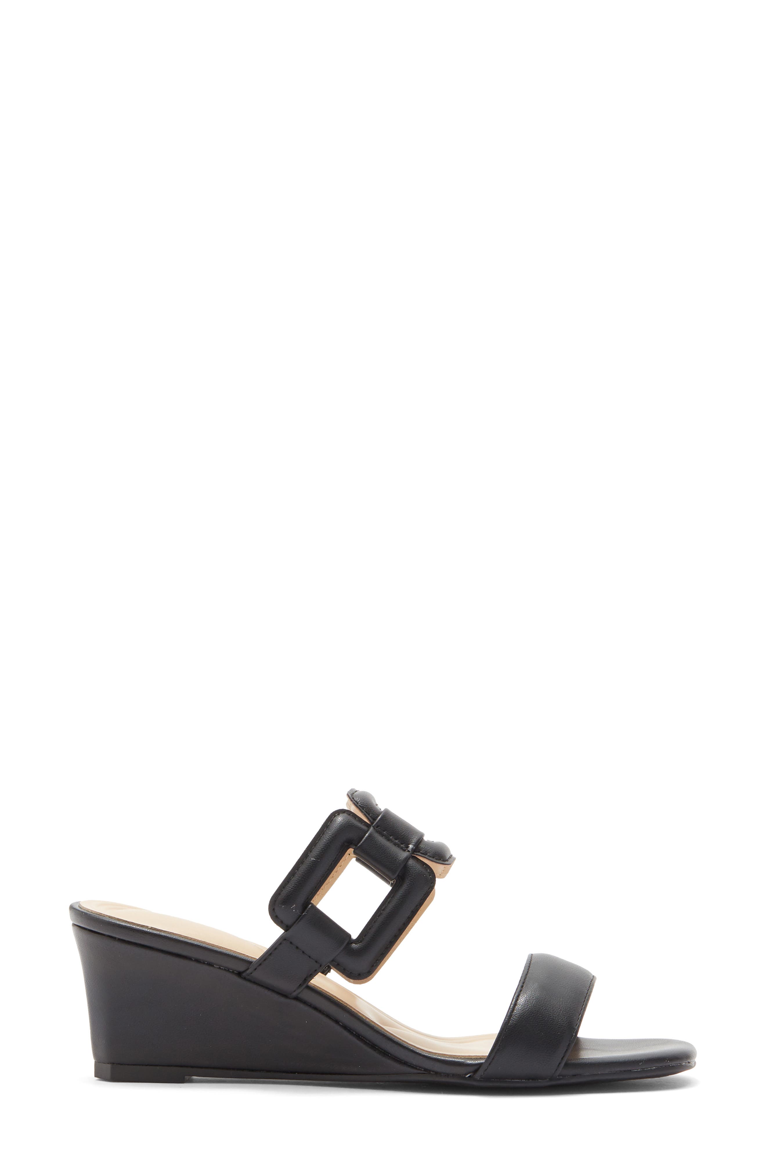 Adrienne Vittadini Ando Sandal, Alternate, color, Black