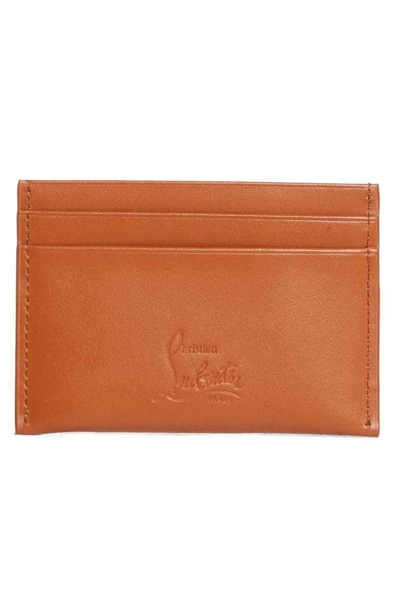 Bettina Leather Card Case, Alternate, color, CUOIO/ GOLD