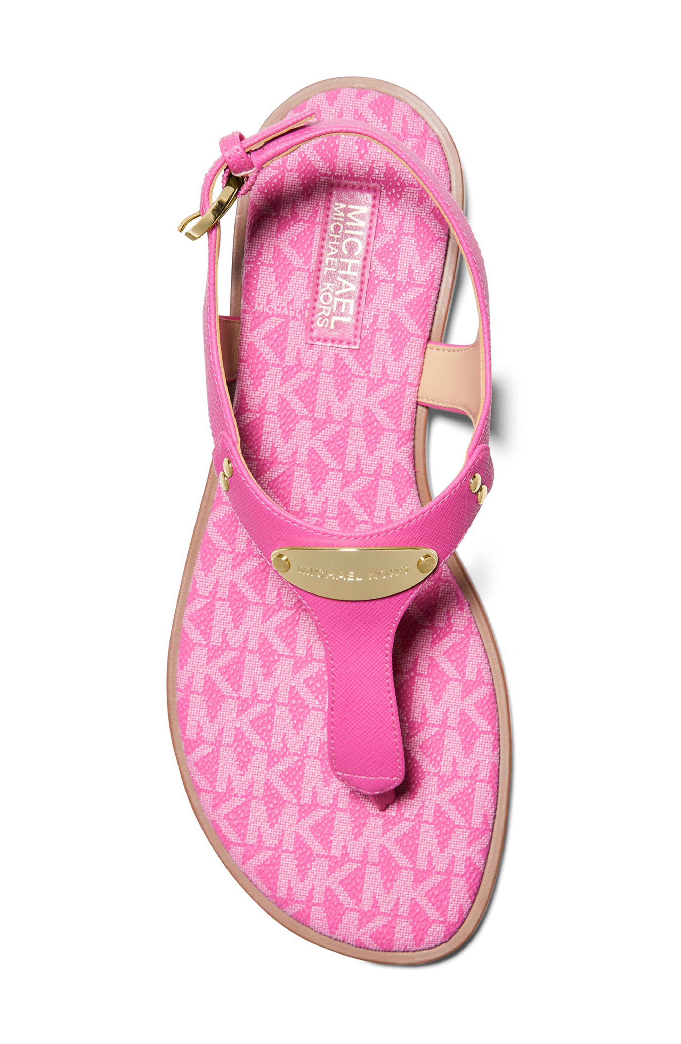 Logo Plate Sandal, Alternate, color, CERISE