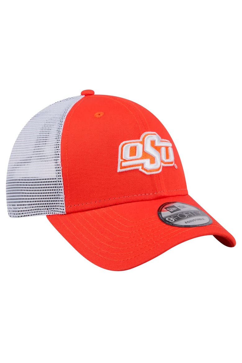 Men's New Era  Orange Oklahoma State Cowboys Trucker 9FORTY Adjustable Hat, Alternate, color, Orange