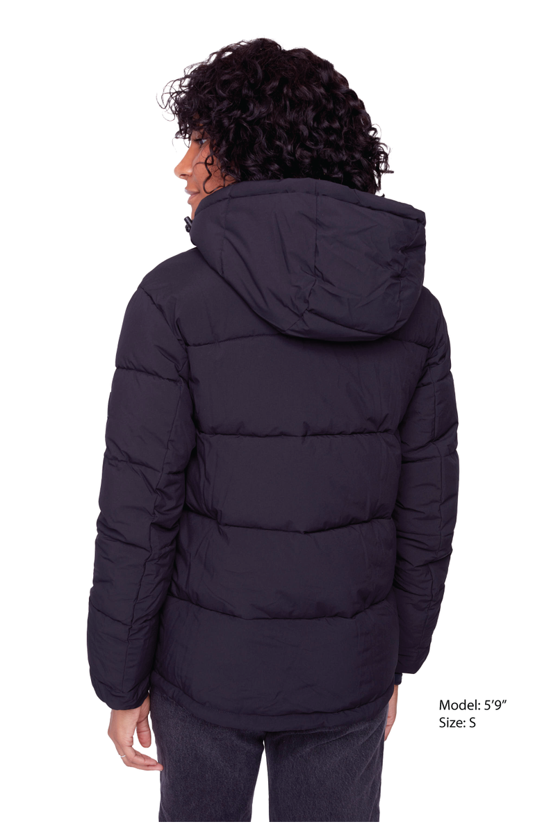 Alpine North FORILLON - Vegan Down Short Quilted Puffer Jacket, Alternate, color, Black