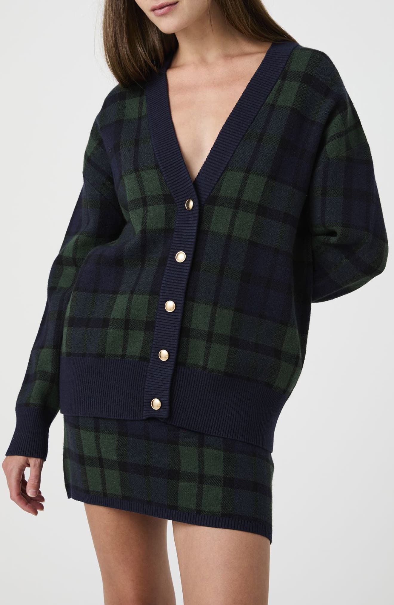 Plaid Cardigan