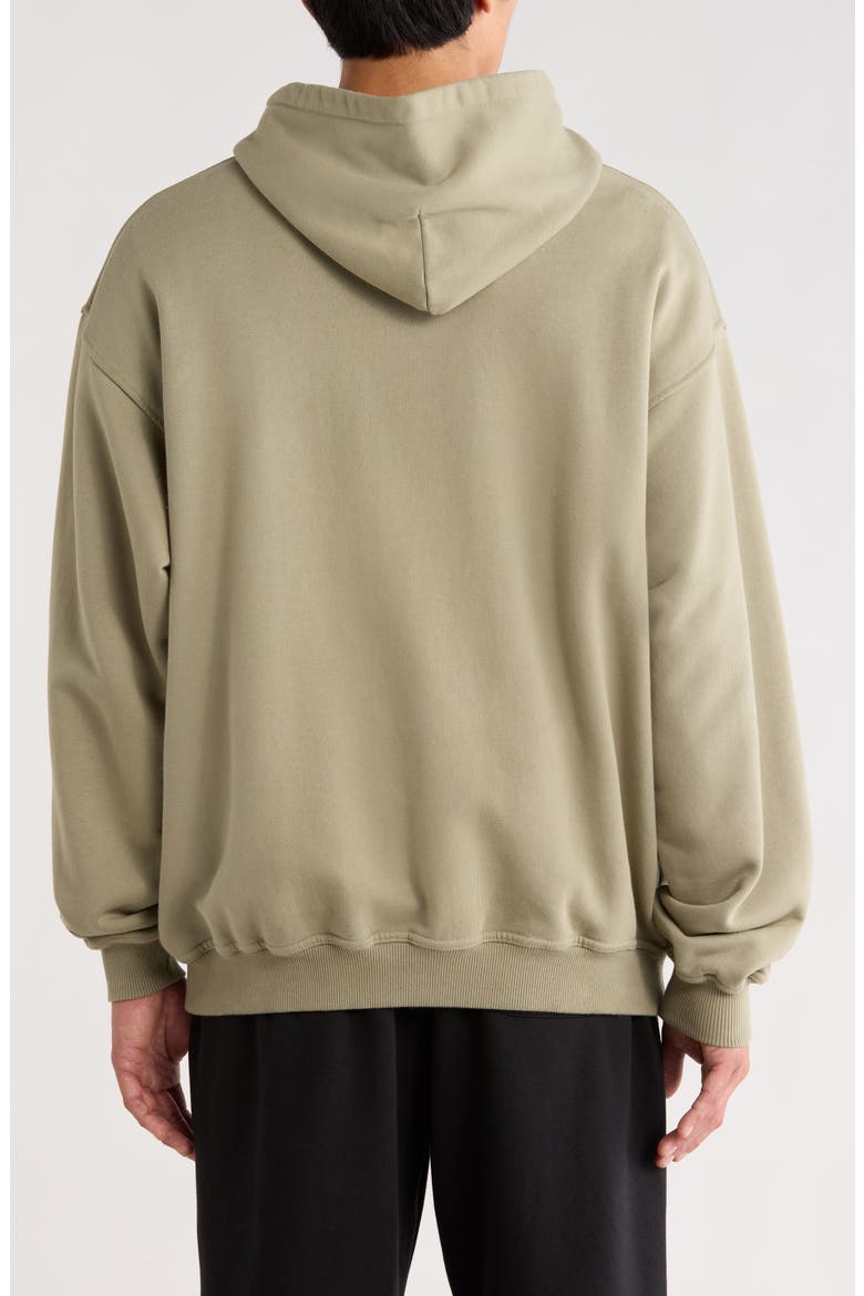 Thoroughbred Oversize Cotton Graphic Hoodie, Alternate, color, KHAKI