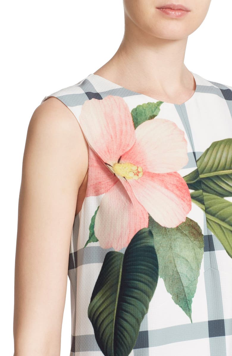 Ted Baker London 'Nayeli - Secret Trellis' Sleeveless Tunic Dress, Alternate, color,