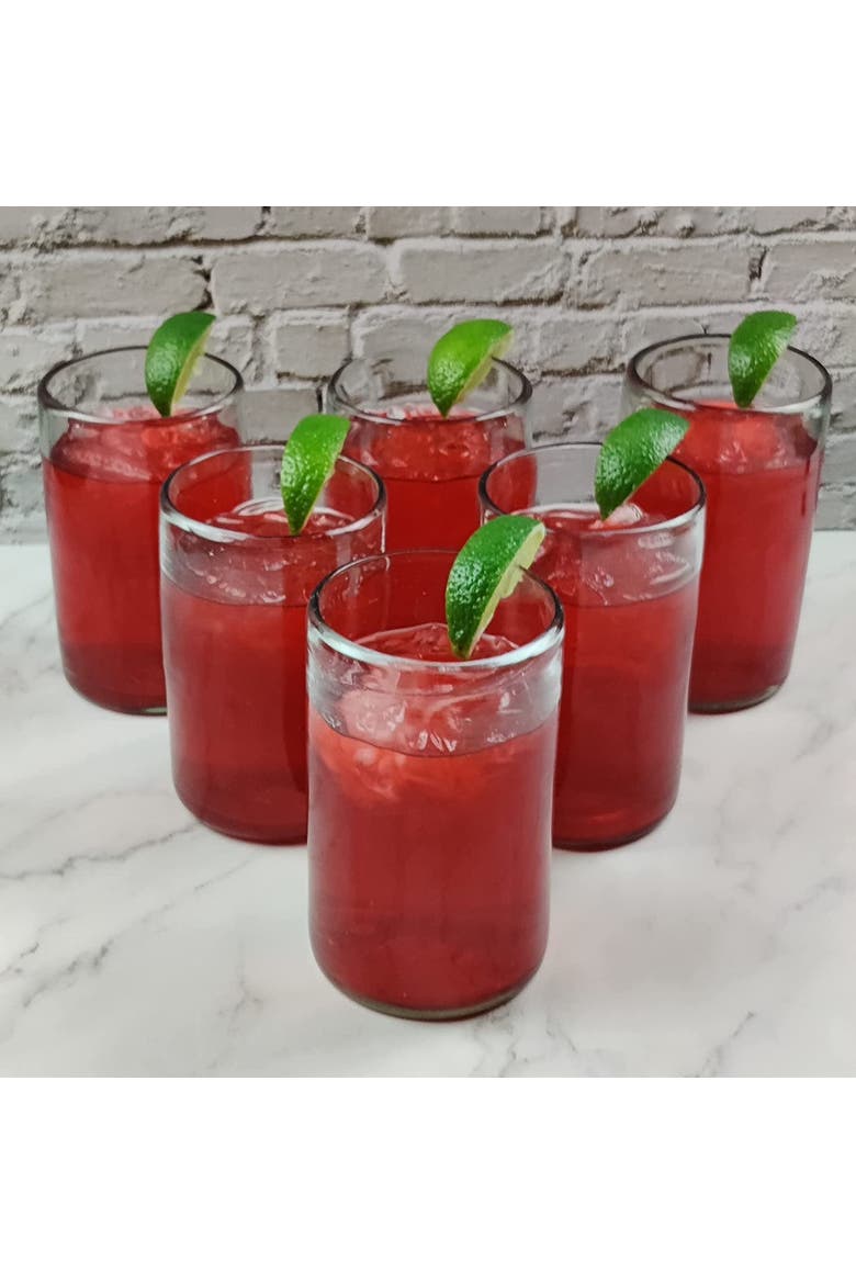 Hand Blown Drinking Glasses - Set of 6, Alternate, color, Natural
