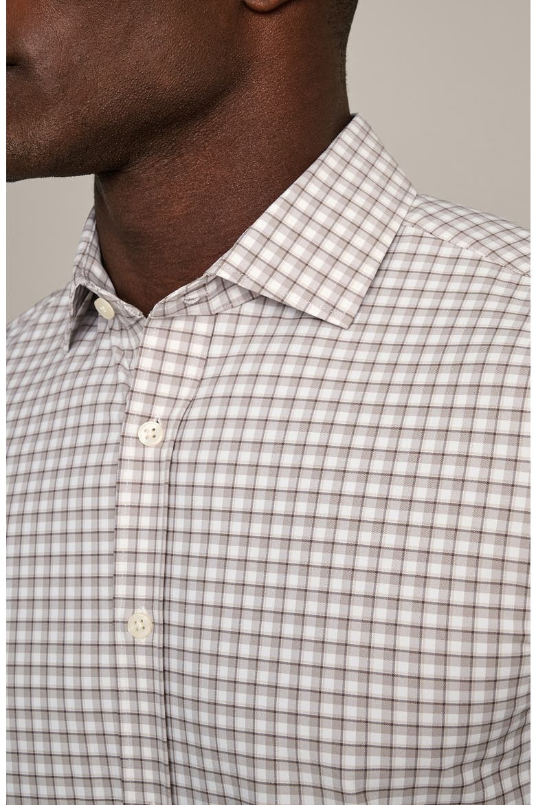 State of Mind Slim Fit Check Performance Button-Up Shirt, Alternate, color, SMOKEY OLIVE PLAID