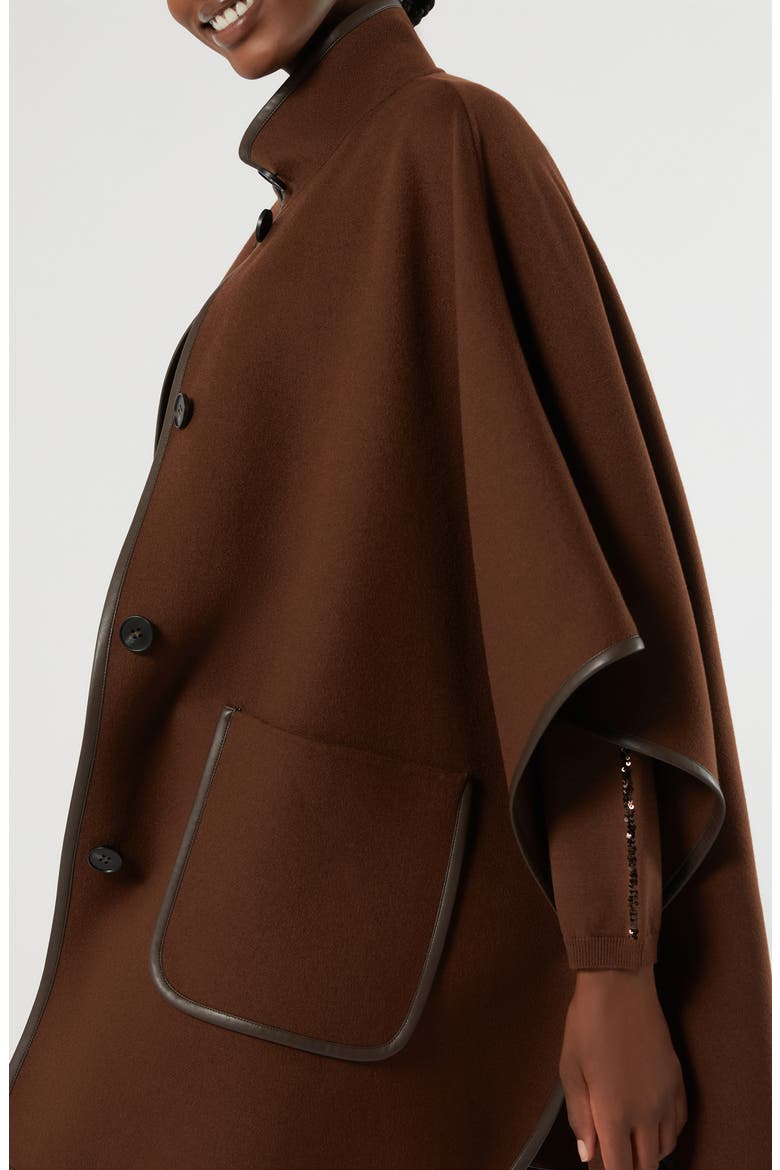 Mrsbaita Virgin Wool Cape, Alternate, color, BISCUIT
