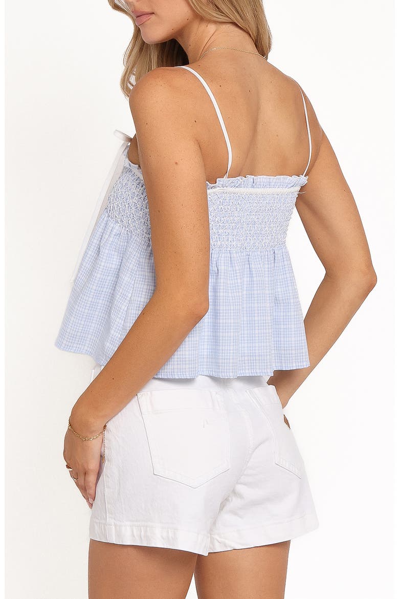 Mireille Gingham Babydoll Top, Alternate, color, BLUE GINGHAM