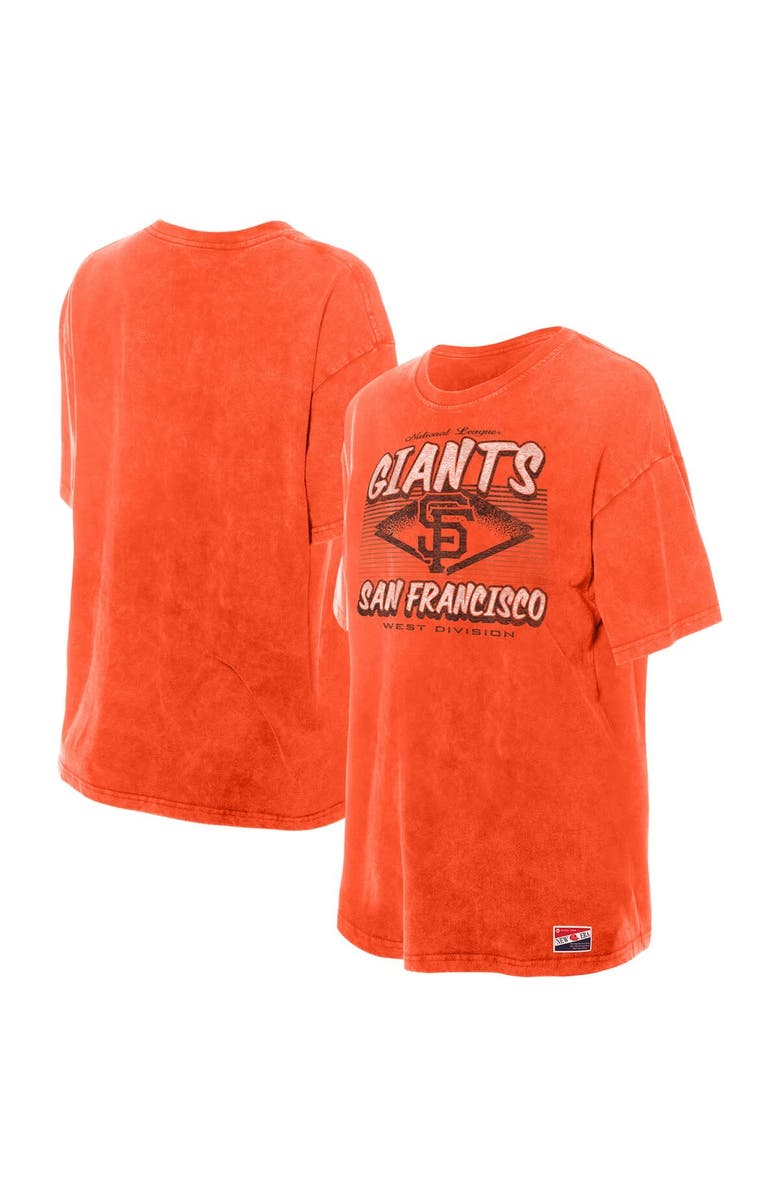 New Era Women's New Era  Orange San Francisco Giants Mineral Wash Oversized T-Shirt, Main, color, Orange