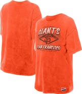 New Era Women's New Era Orange San Francisco Giants Mineral Wash Oversized T-Shirt