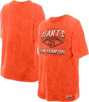 New Era Women's New Era Orange San Francisco Giants Mineral Wash Oversized T-Shirt