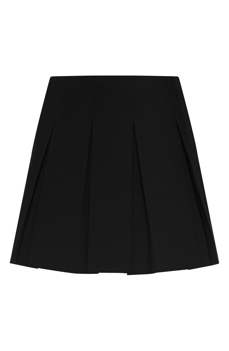 L'AGENCE Tania Pleated Miniskirt, Alternate, color, Black