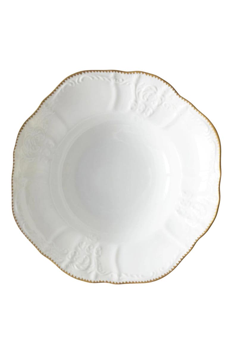 Simply Anna Open Vegetable Dish, Main, color, WHITE/GOLD
