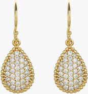 Bearfruit Jewelry Sterling Silver 18k Gold Plated Leah Crystal Teardrop Earrings Sparkling