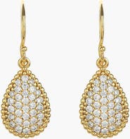 Bearfruit Jewelry Sterling Silver 18k Gold Plated Leah Crystal Teardrop Earrings Sparkling