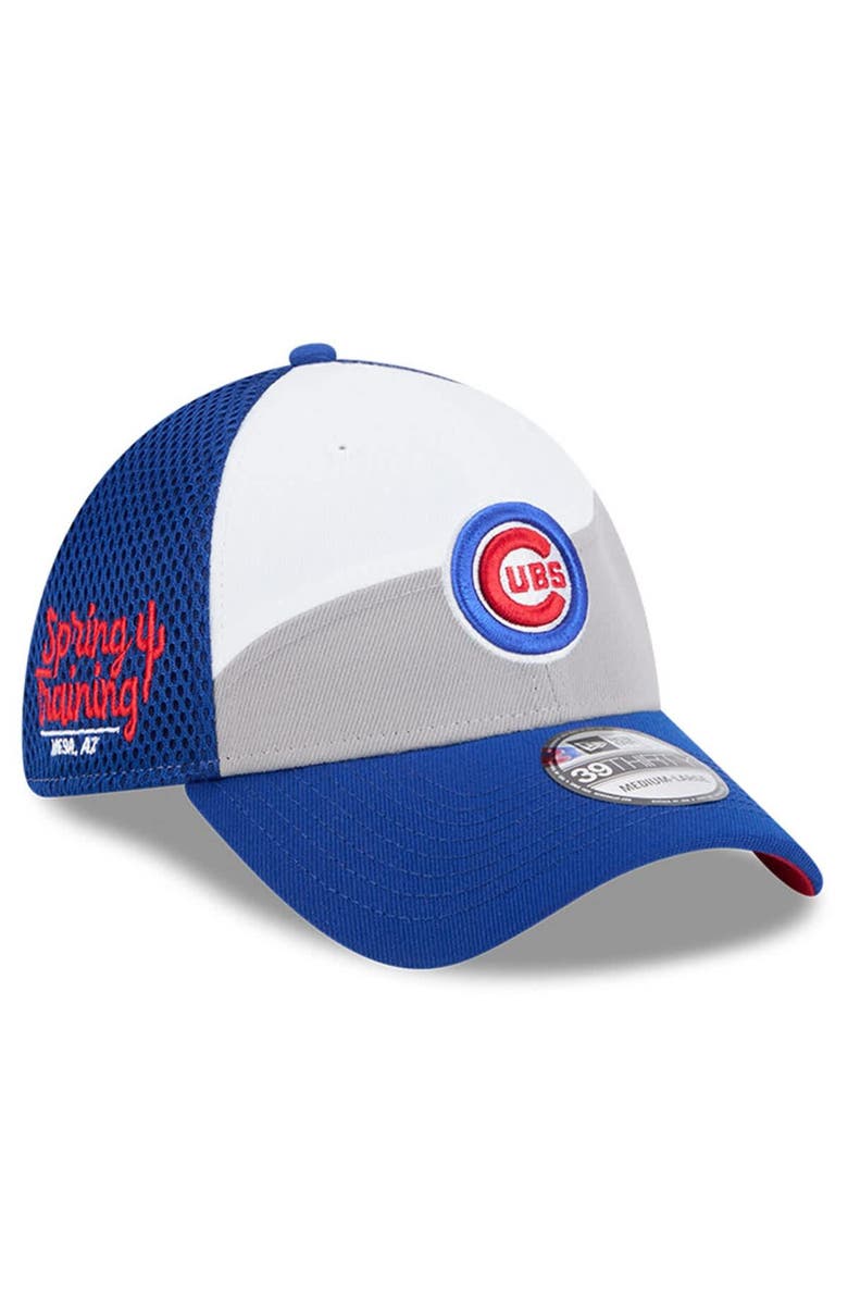 New Era Men's New Era Gray/Blue Chicago Cubs 2025 Spring Training 39THIRTY Flex Hat, Alternate, color,