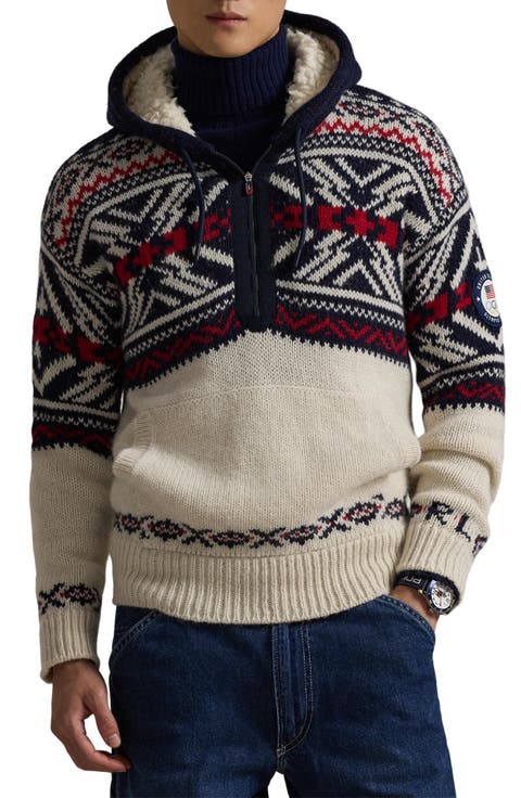 Team USA Quarter Zip Hooded Sweater