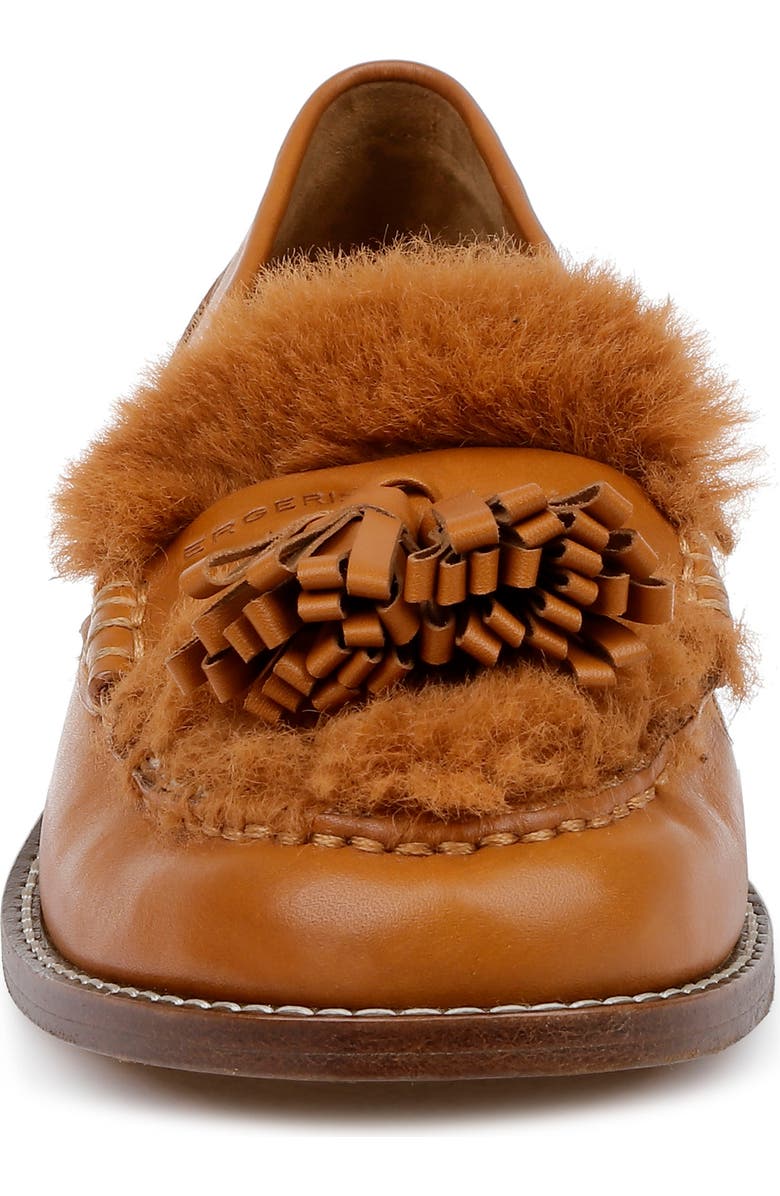 CLERGERIE Rita Faux Fur Tassel Loafer, Alternate, color,