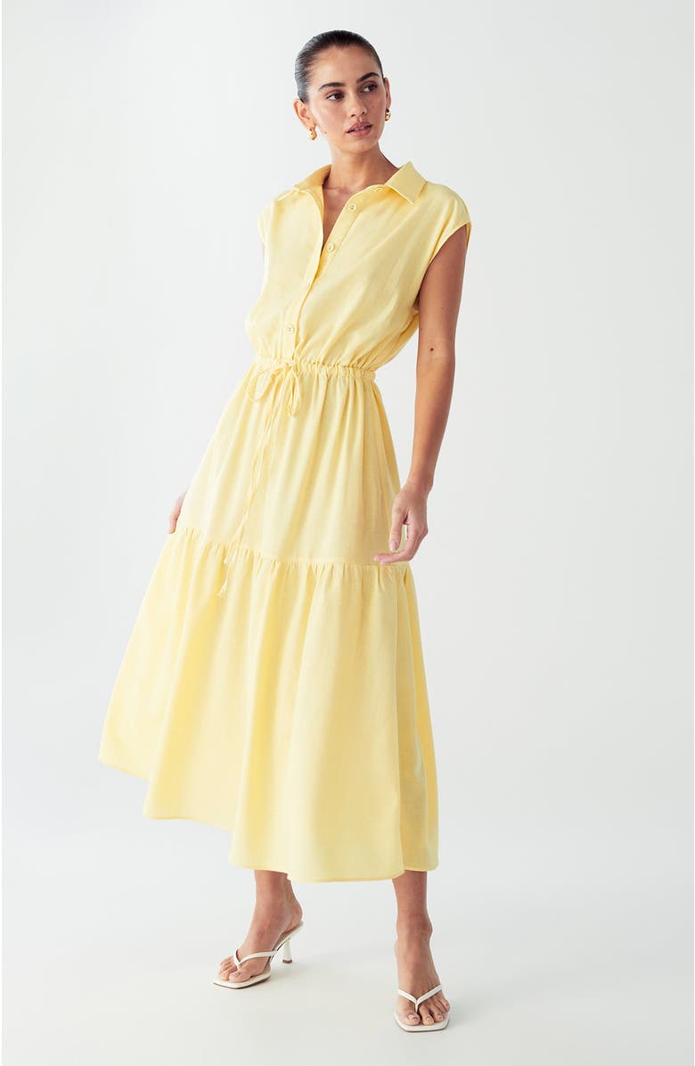 WILLA Marle Midi Dress, Alternate, color, Lemon