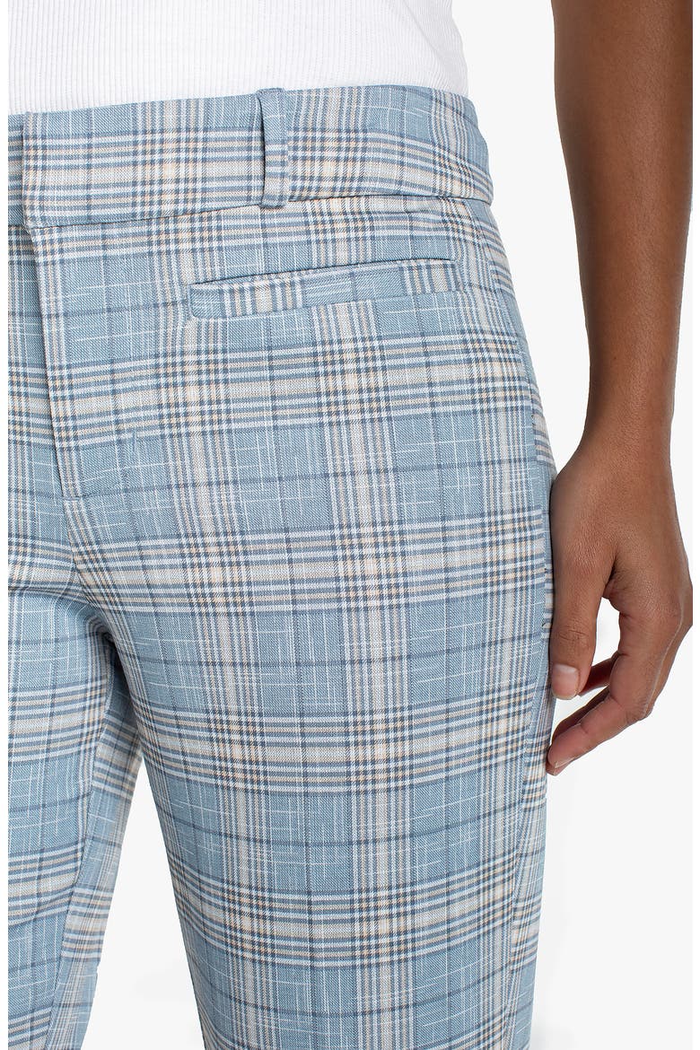 Holly Plaid Welt Pocket Ankle Straight Leg Pants, Alternate, color, SHADOW BLUE MULTI