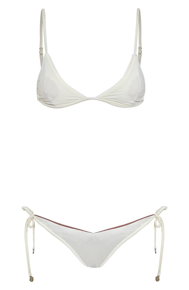 Maaji Mocha Pearl Acanthus Reversible Bikini Top, Alternate, color, Light Pastel Brown