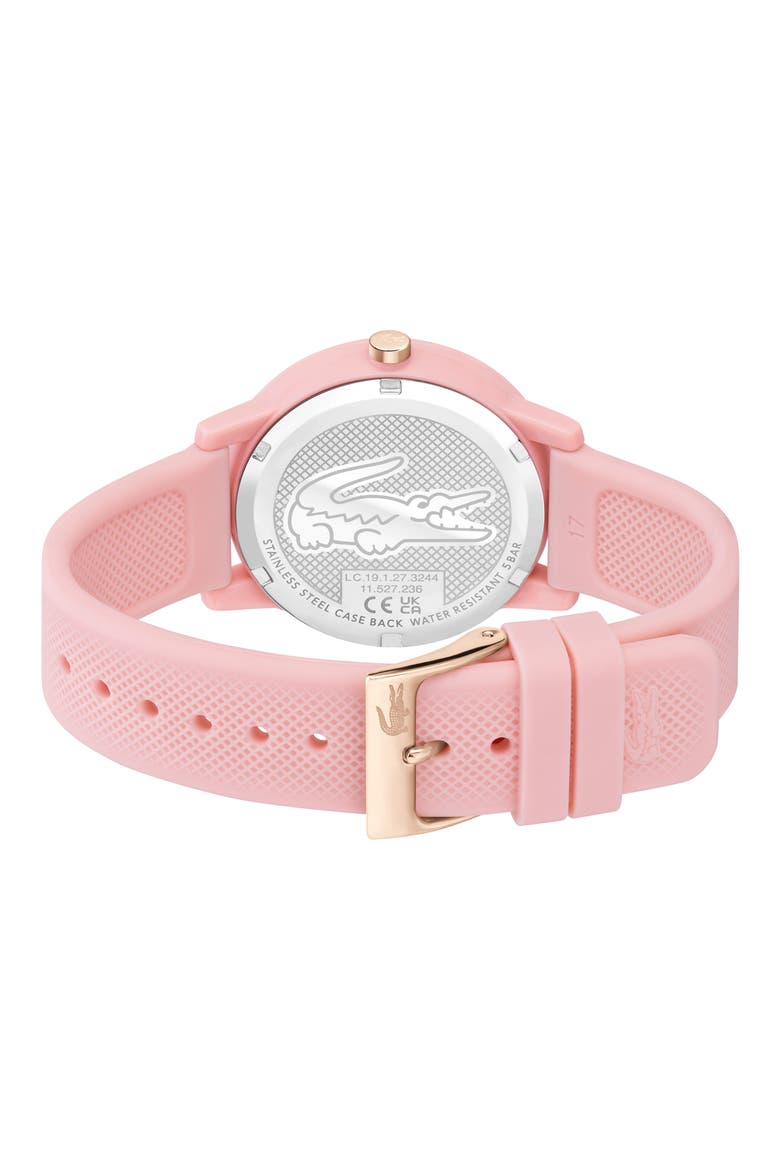 12.12 Silicone Strap Watch, 36mm, Alternate, color, PINK