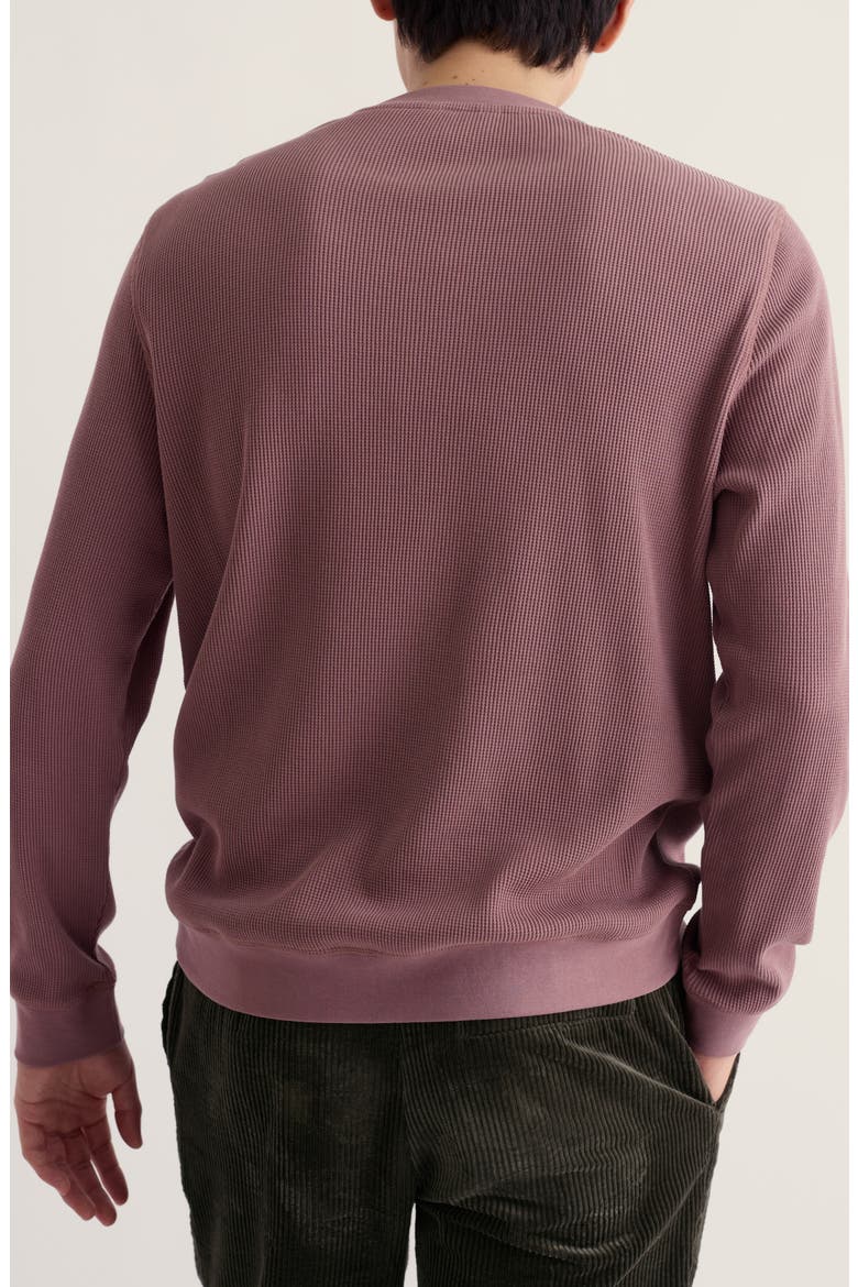 Jackline Organic Cotton Waffle Sweatshirt, Alternate, color, DUSTY PURPLE