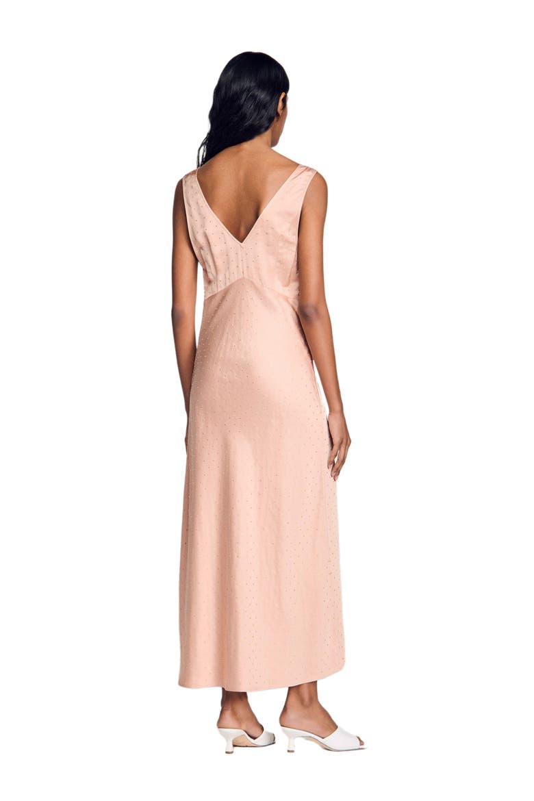 Rhinestone lingerie-style dress, Alternate, color, Nude