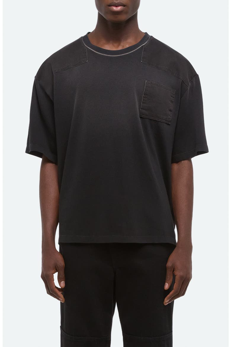 Patch Cotton T-Shirt, Main, color, BLACK