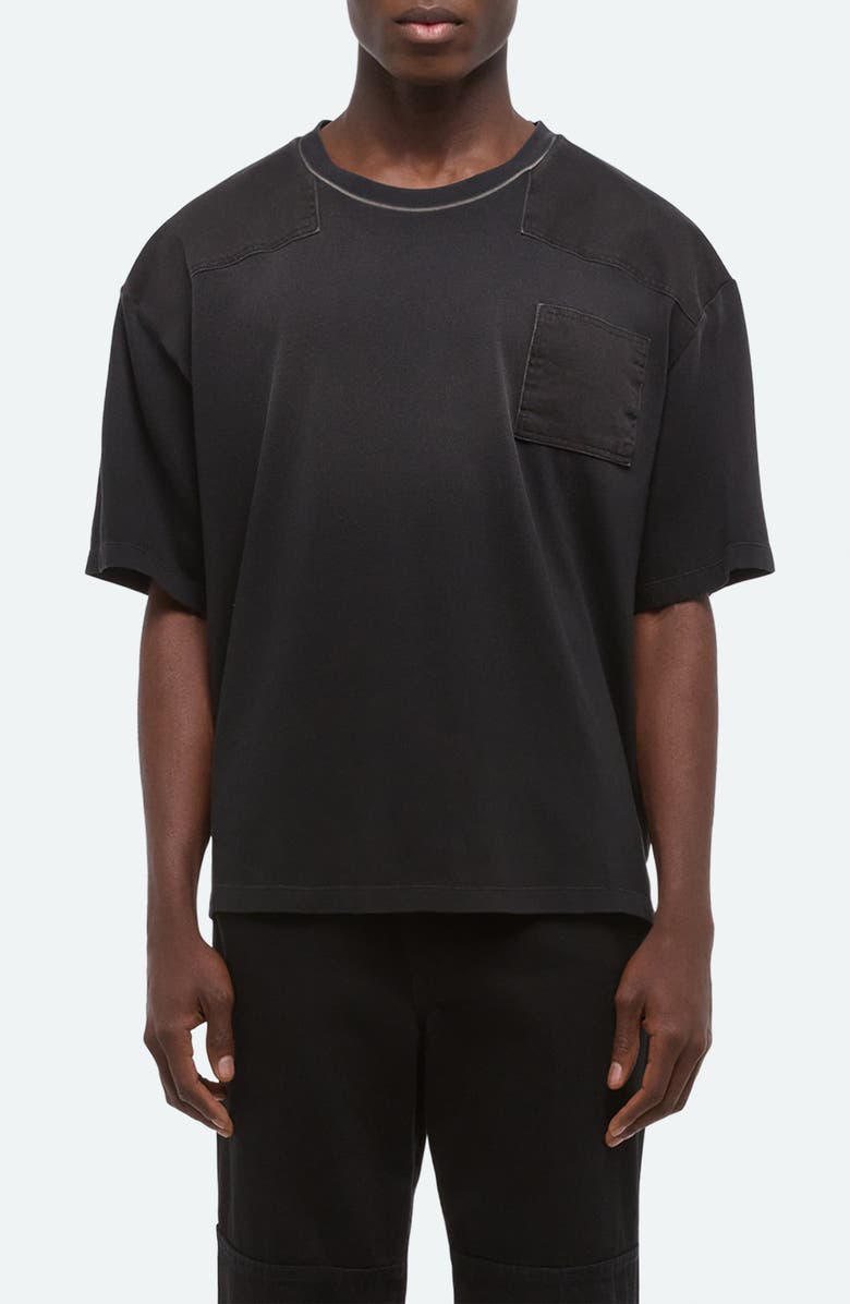 Helmut Lang Patch Cotton T-Shirt, Main, color, Black