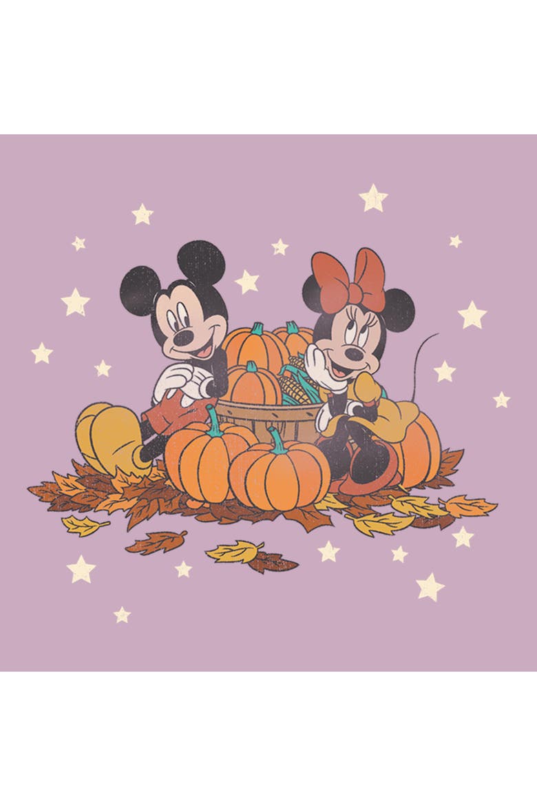Juniors Mickey & Friends Pumpkin Mice Sweatshirt, Alternate, color, Lavender