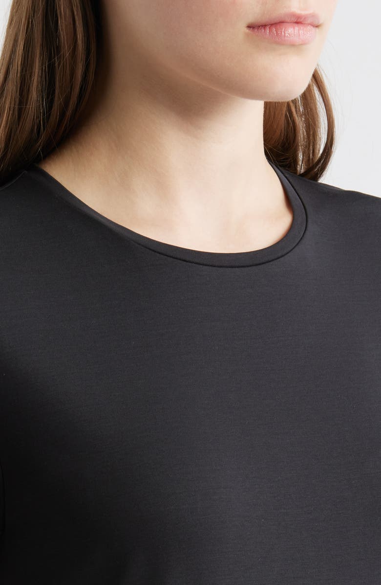 COS Mixed Media Balloon Maxi Dress, Alternate, color, Black Dark