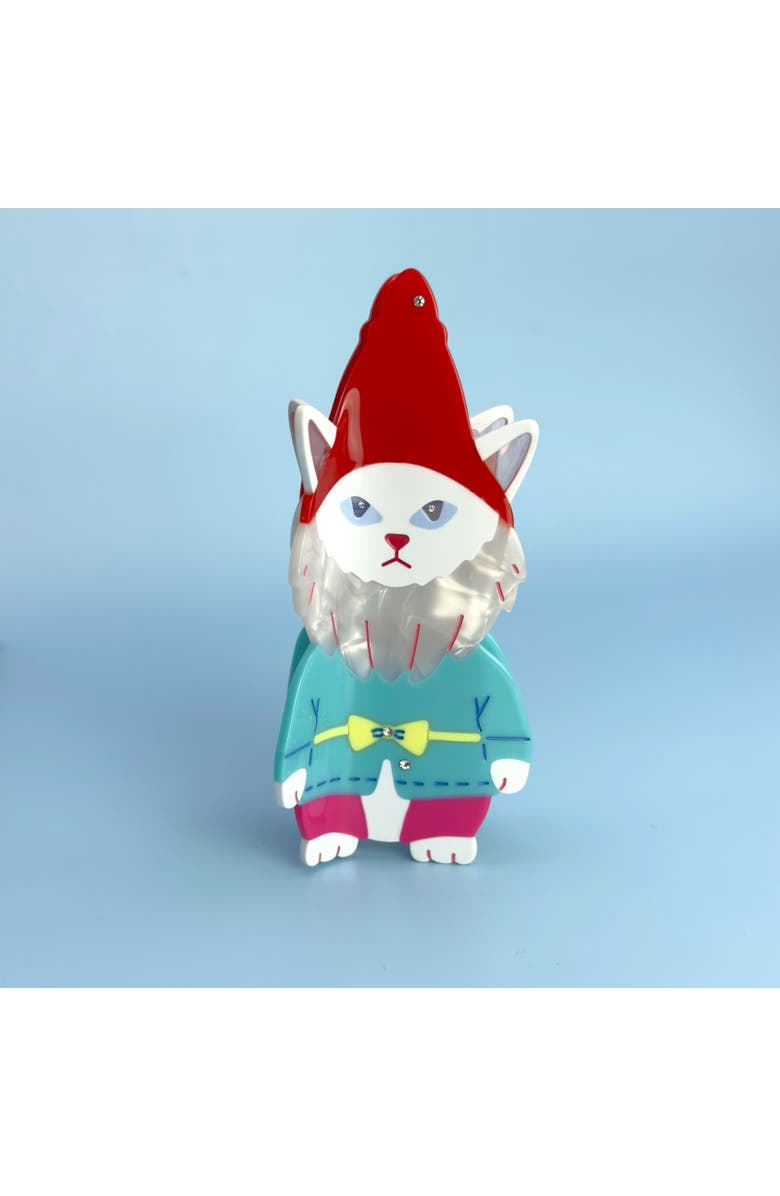 Centinelle Cat Garden Gnome Hair Claw, Alternate, color, Red