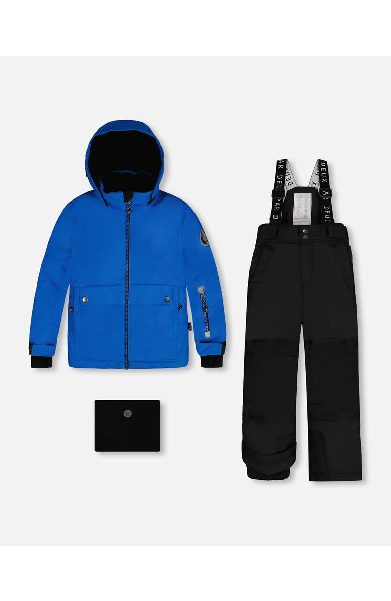 Deux par Deux Boy's Two Piece Snowsuit Royal Blue And Black, Main, color, 